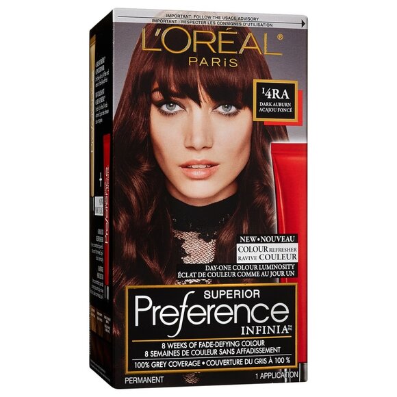 L'Oréal Paris Superior Preference INFINIA Hair Color, 4RA Dark Auburn - Picture 1 of 1